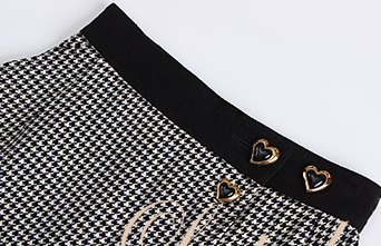 Le Palais Vintage Original Retro Irregular Long Woolen Houndstooth Skirt- VERA.