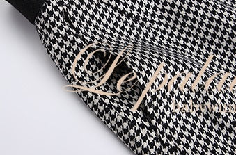 Le Palais Vintage Original Irregular Long Woolen Houndstooth Skirt - Mma.
