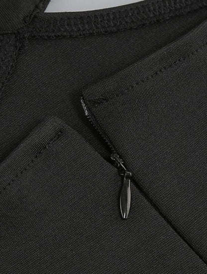 DOLLY Luxury Black Feather Tube Top Waist Baring Slim Fit Long Cocktail Dress-JAJA