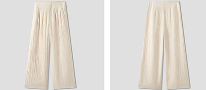 COMME MOI summer high-waisted double pleated wide-leg pants - LEVI.