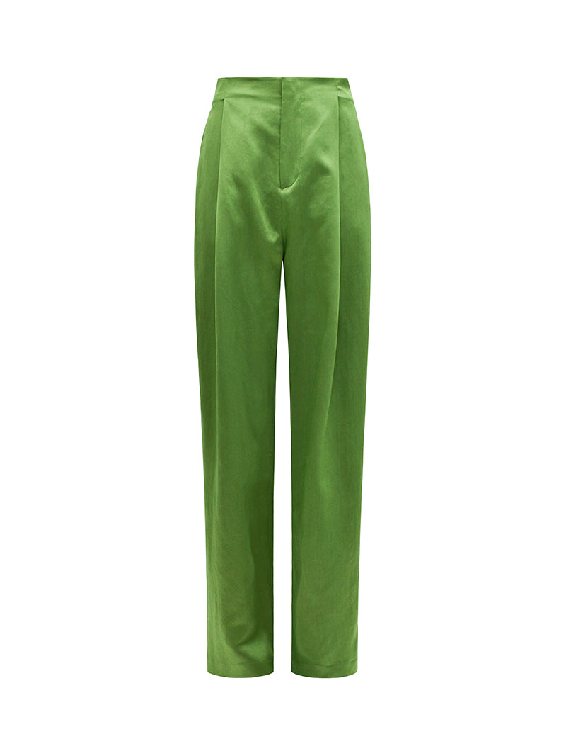 M essential Mackay designer green raffia embroidered jacket pant set - jan.