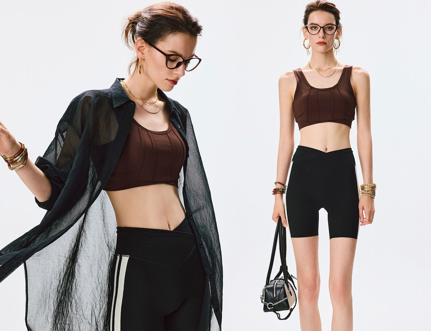 ANNASPEAK  Chest pad nude sports vest -AINA.