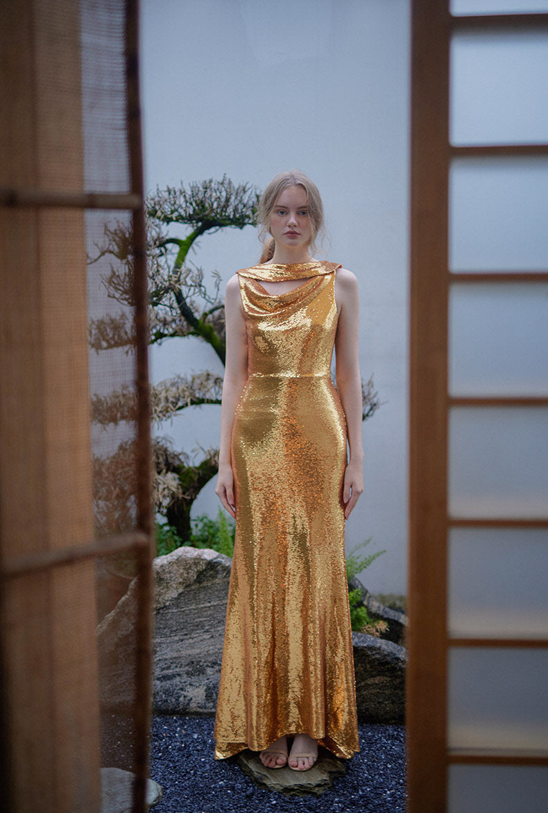 GOUDIN backless small evening dress-JAWA.