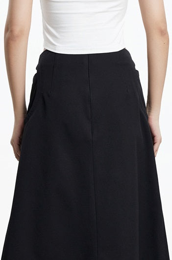 TINY IN arc cutout zipper versatile women's A-line skirt -GENI
