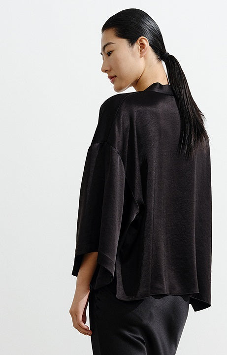 COMME MOI  Summer Chinese Placket Cardigan Draped Jacket - PAISELY.