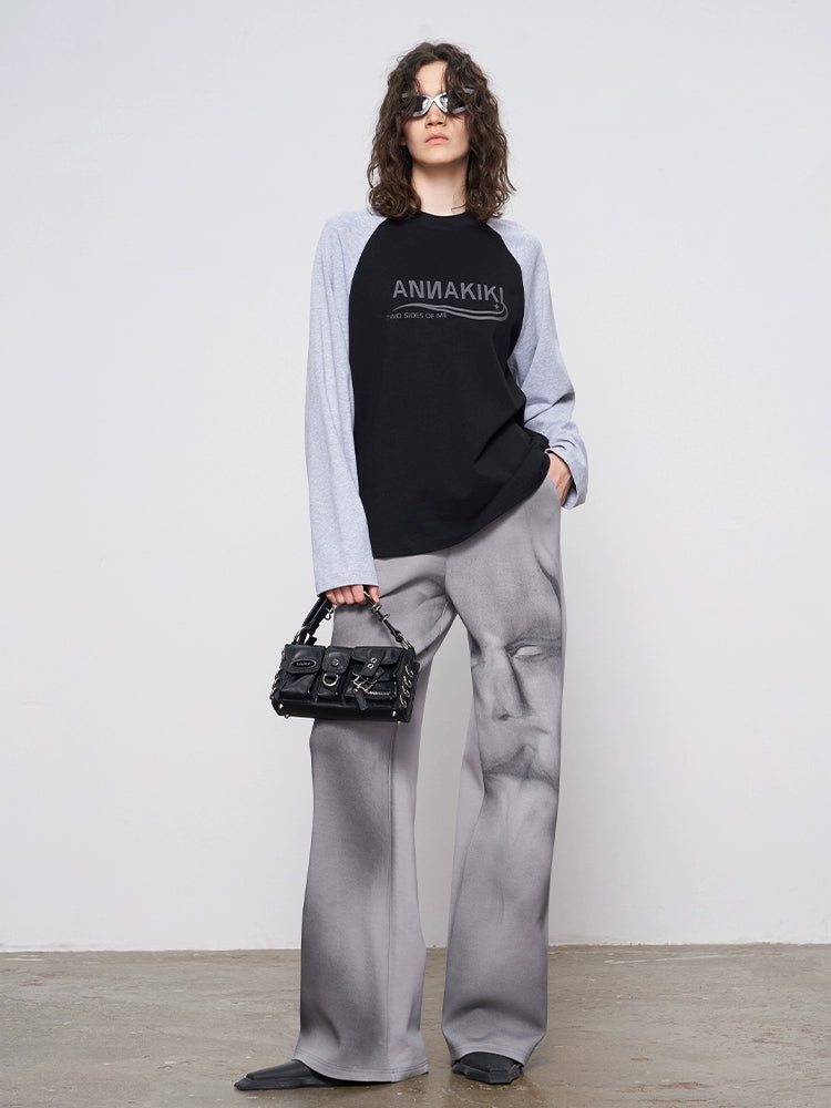 ANNAKIKI women's niche vintage raglan long-sleeved top-DAISUKE