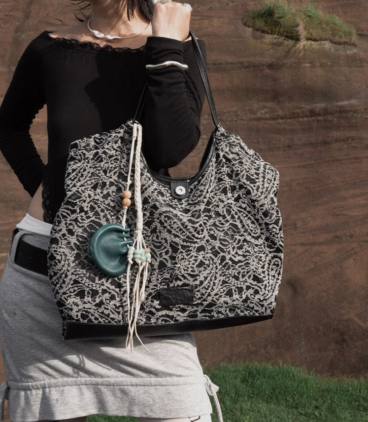 IUBALLET New Lace One Shoulder Crossbody Large Capacity Tote Bag - TREASURE.