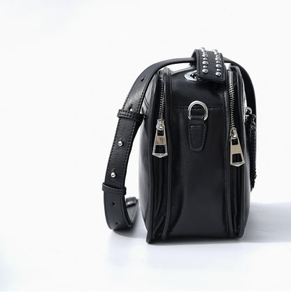 IUBallet Elegant Messenger Leather Black Bag - DANEL.