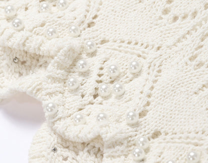 WANGXO | Handmade Beading Flared Sleeve Top & Fishtail Skirt Set -RAWLING.