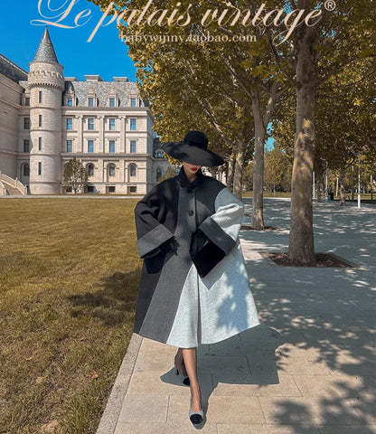 Le Palais Vintage silhouette gradient irregular Mauni umbrella long coat-INDI