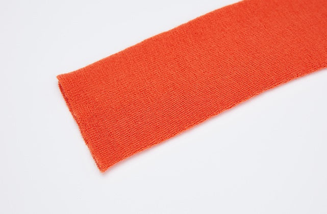 ZHUCHONGYUN Turtleneck Slim Orange Cashmere Knit Top- NAGARO.
