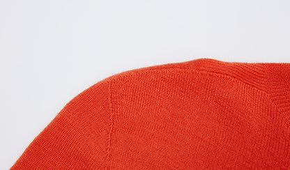 ZHUCHONGYUN Turtleneck Slim Orange Cashmere Knit Top- NAGARO.
