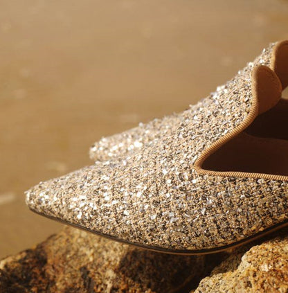 B-FEI pointed toe women's half slippers-CUBE.