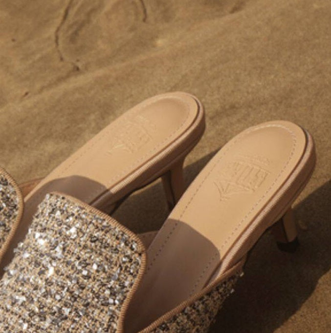 B-FEI pointed toe women's half slippers-CUBE.