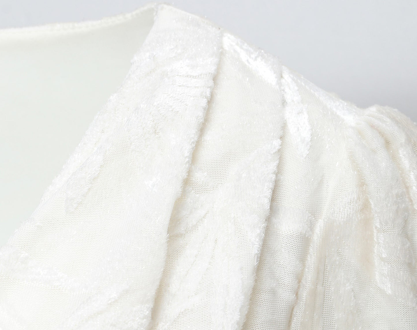 WANGXO | Bright Silk Stretch Knit Jacquard V-Neck Tie Waist Dress-KIRA.