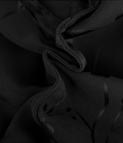 HECO Acetate Jacquard Midi Tiered Cap Sleeves Dress - HEART.