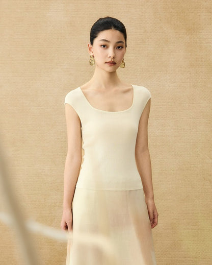 HECO Chinese U-neck Shoulder Top Early Summer Popular Cool Wear - MART.