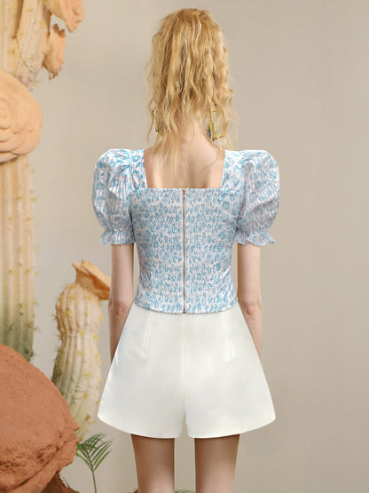 CHECOCRE Stubble guest French temperament court style design top -UNICORN.
