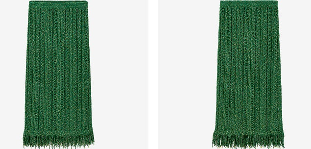 COMME MOI Lv Yan designer spring new women's beaded tassel cut-out knitted skirt - DAISY.