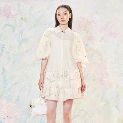 FAME rococo embroidered beaded top - KHADIJA