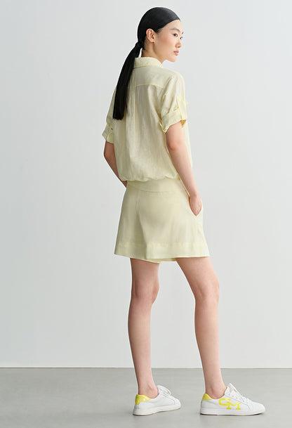 COMME MOI  summer women's casual linen shorts - GAIUS.