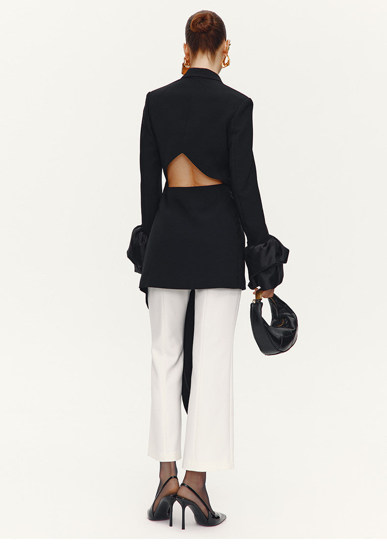 ATELIER MISS LU   Fall/Winter Stitched Bud Sleeve Dress Jacket - BREAK
