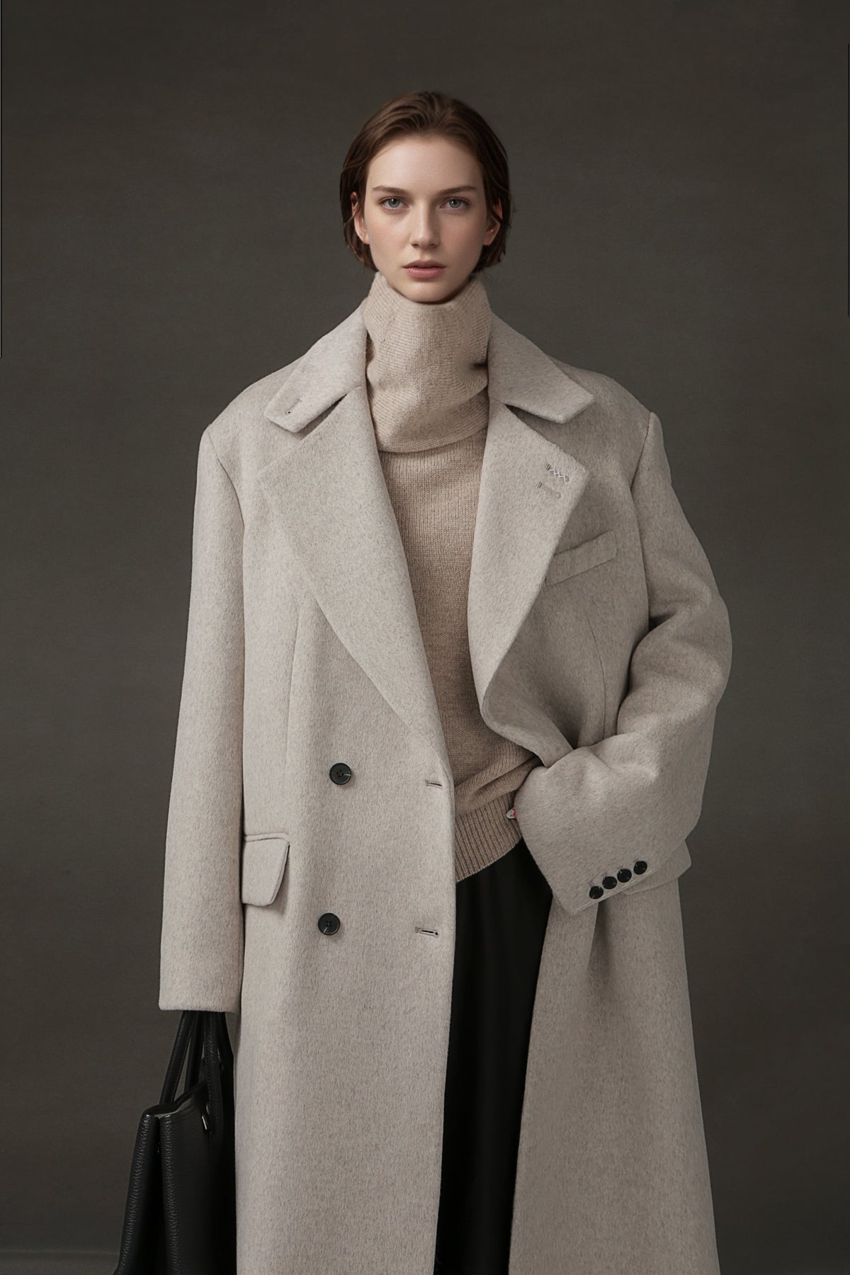 PIAOIN Niche Designer High-End Korean Mid-Length Coat-KATE