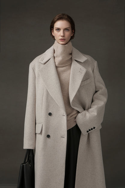PIAOIN Niche Designer High-End Korean Mid-Length Coat-KATE