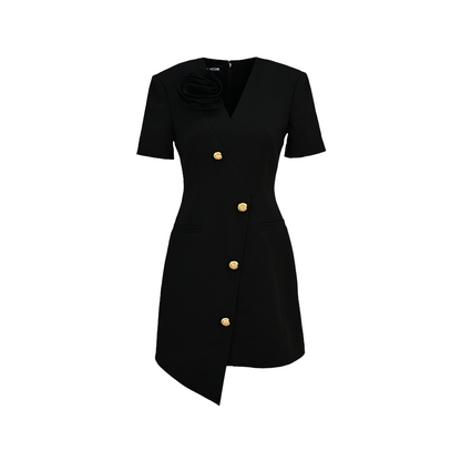 YES BY YESIR | Ye Qians Asymmetrical Romantic Floral Summer Dress -AURELIA.