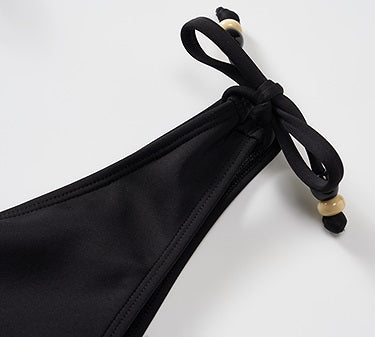 COMME MOI Lv Yan designer's women's summer lace-up sexy V-neck one-piece swimsuit - EMORY.