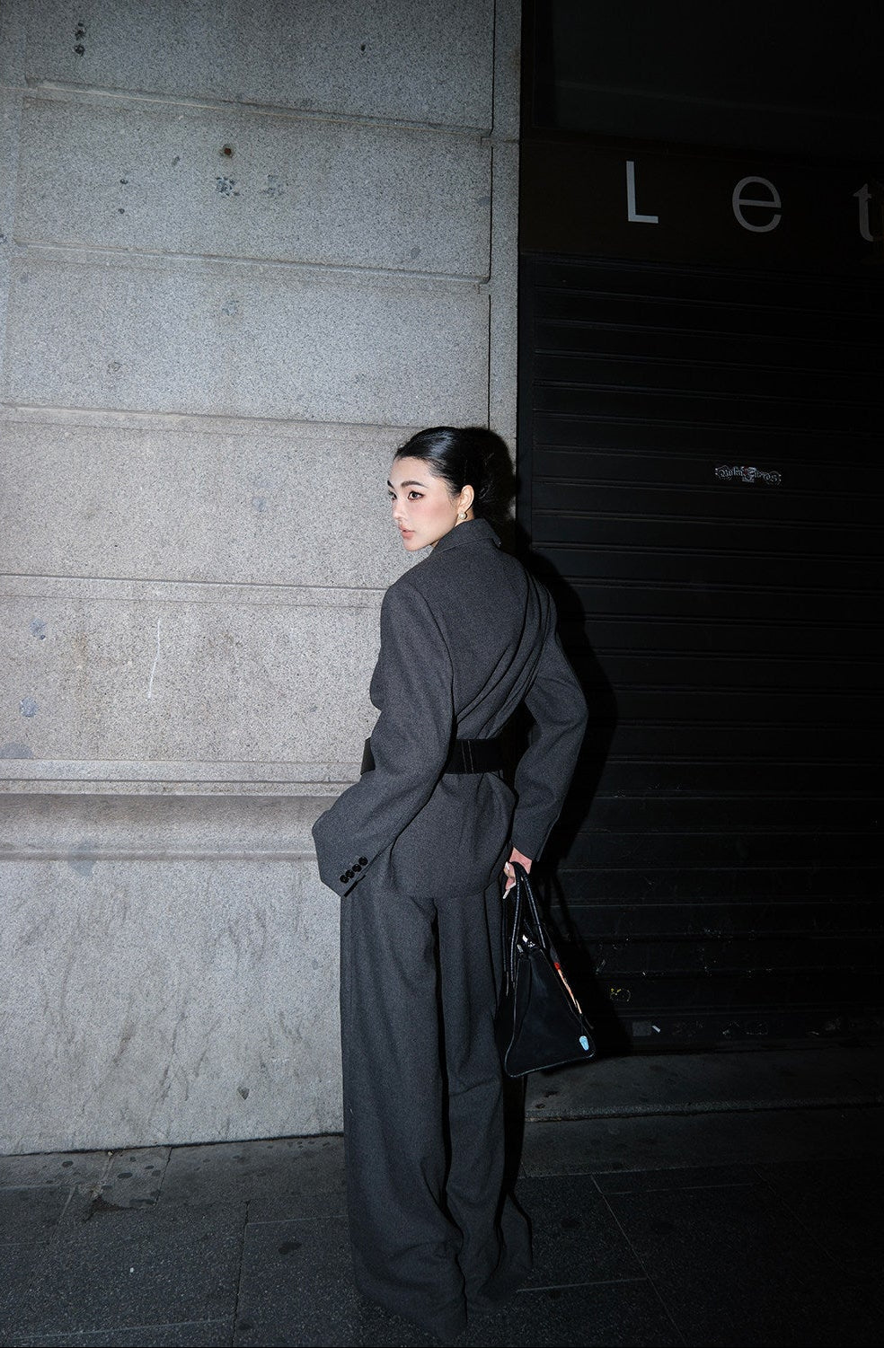 MEI SANGUAN gray double-breasted suit  - BODHI