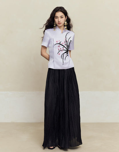 HECO Draped Acetate Short Sleeve T-Shirt Top Women - ministry.