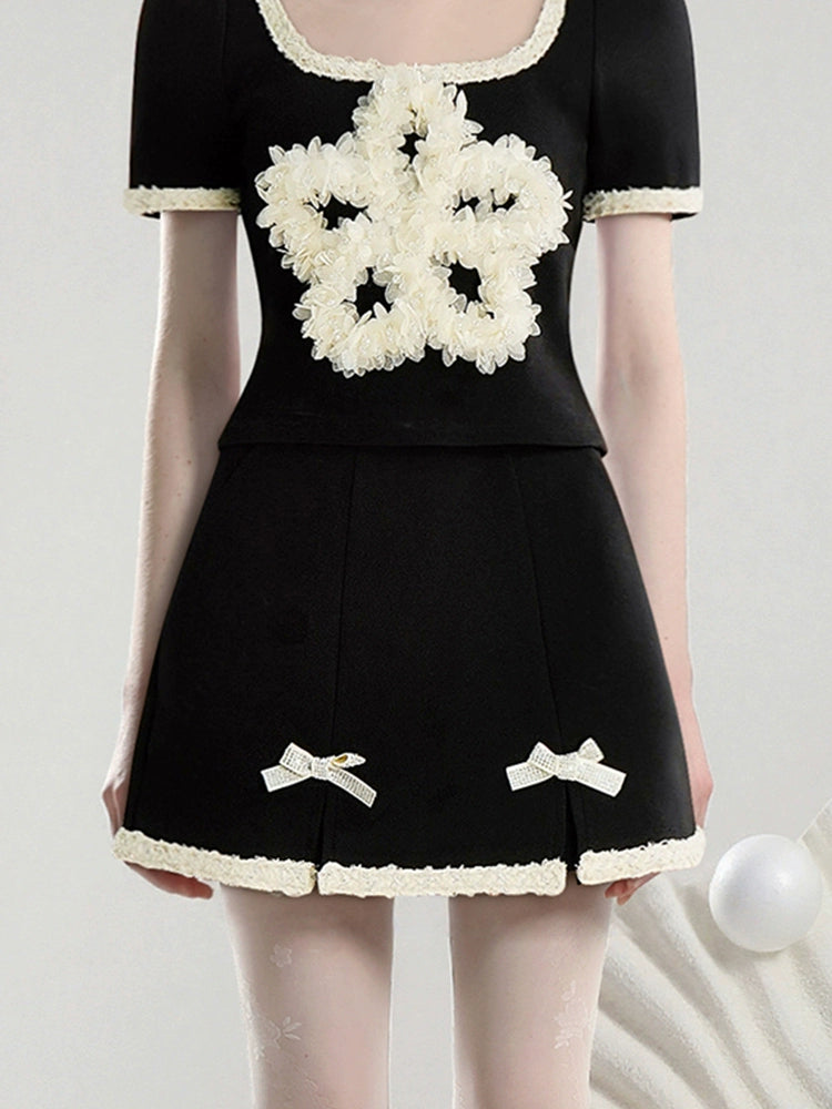 CHECOCRE Stubble customer fashion knitted suit culottes pants - PAKA.