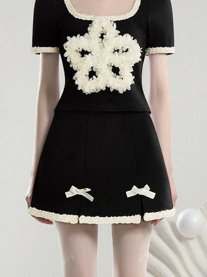 CHECOCRE Stubble customer fashion knitted suit culottes pants - PAKA.