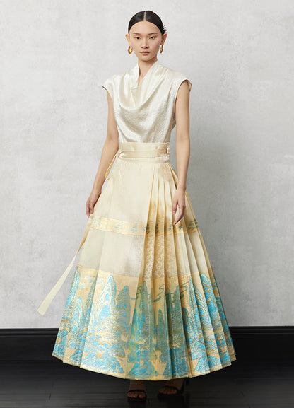 HECO weaving Jinshan jacquard horse face long skirt women - vin.