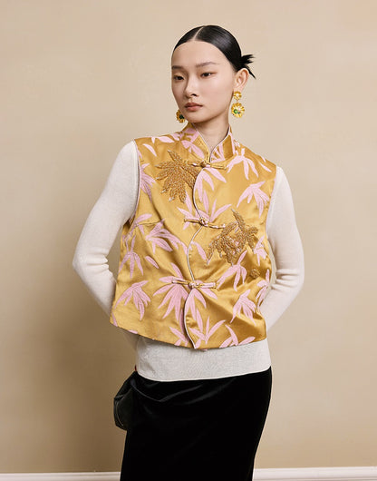 HECO Loose Gold Sleeveless Vest Women - all.