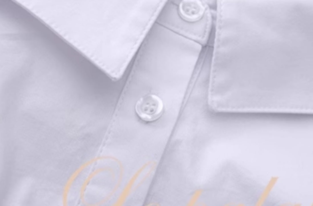 Le Palais Vintage Original languid sexy off-the-shoulder slim white shirt-BEA.