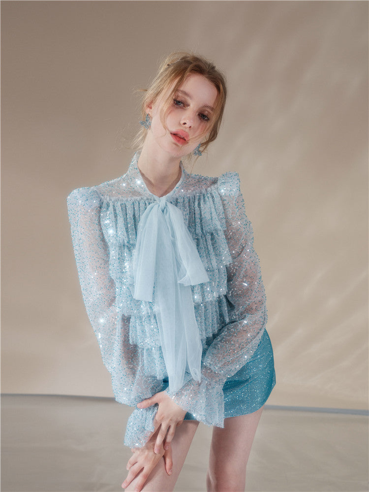 Wardrobes by Chen Light Luxury Sparkling Diamond Butterfly Stud Earrings- Trace