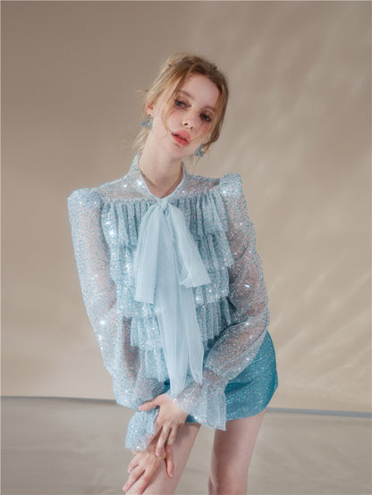 Wardrobes by Chen Light Luxury Sparkling Diamond Butterfly Stud Earrings- Trace