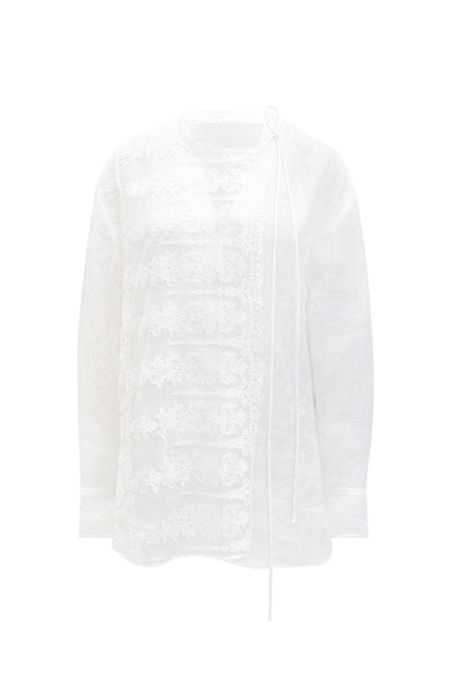 M essential Mackay designer Zen One Linen layered lace-up top - ANTSY.