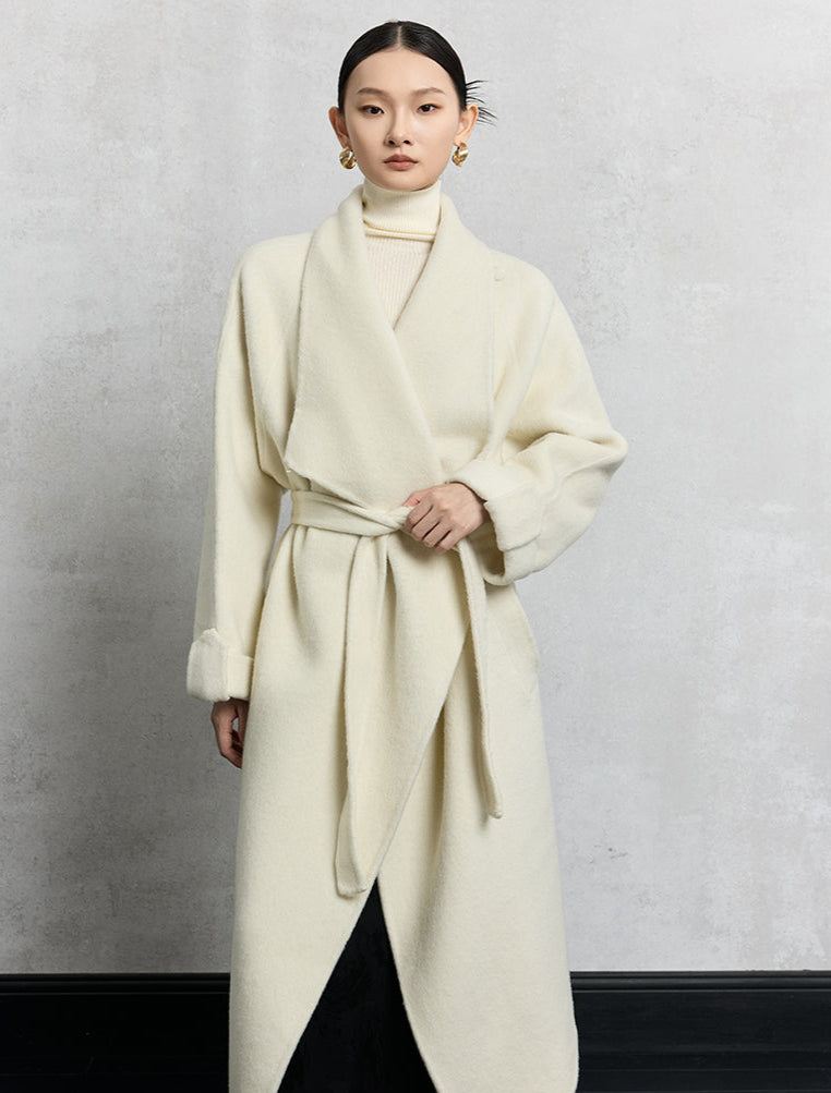 HECO Winter Thickened Warm Lapel Double-sided Woolen Long Wool Coat - loyal.