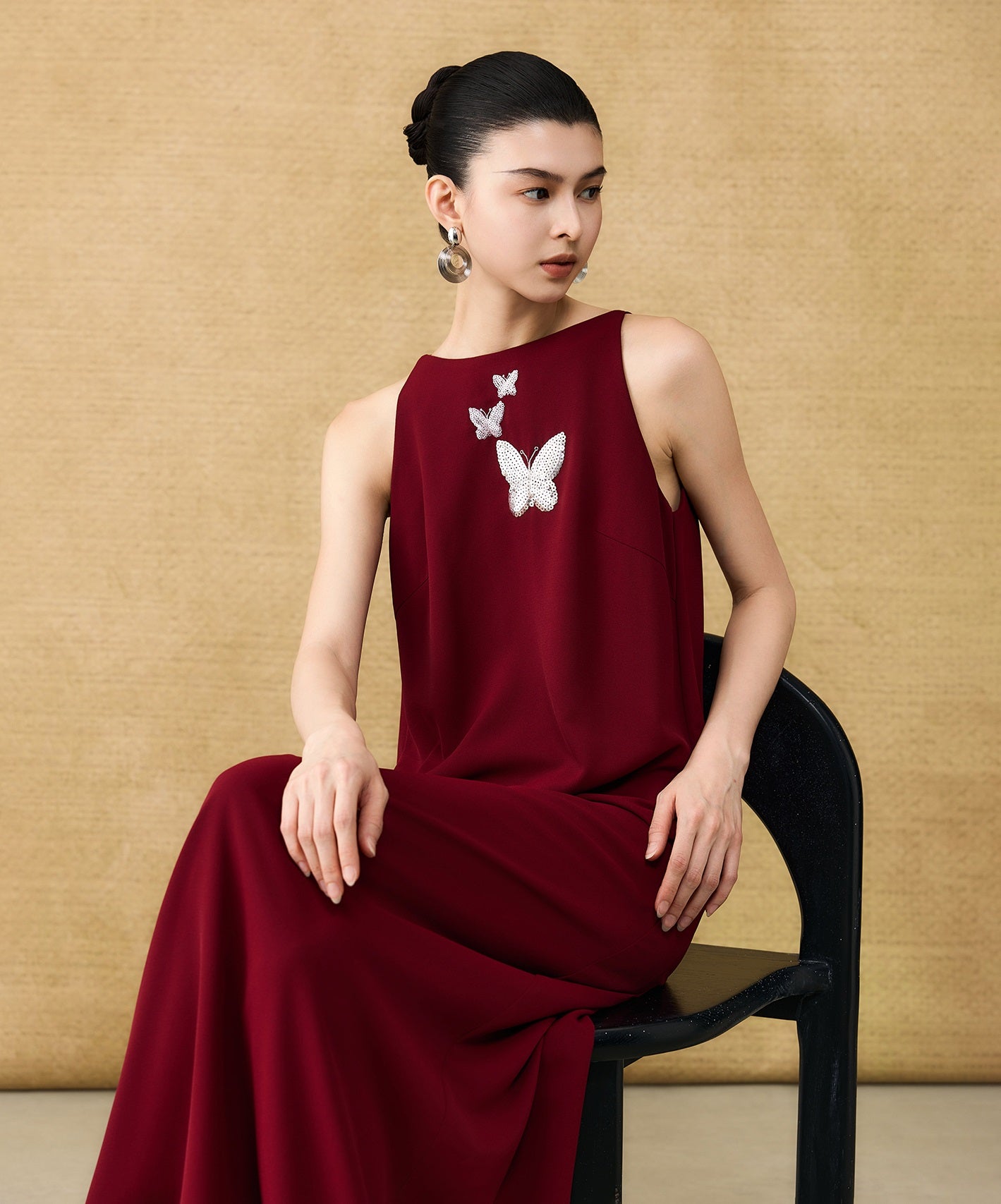 HECO Chinese style butterfly bead embroidered women's long skirt - CLOAK.