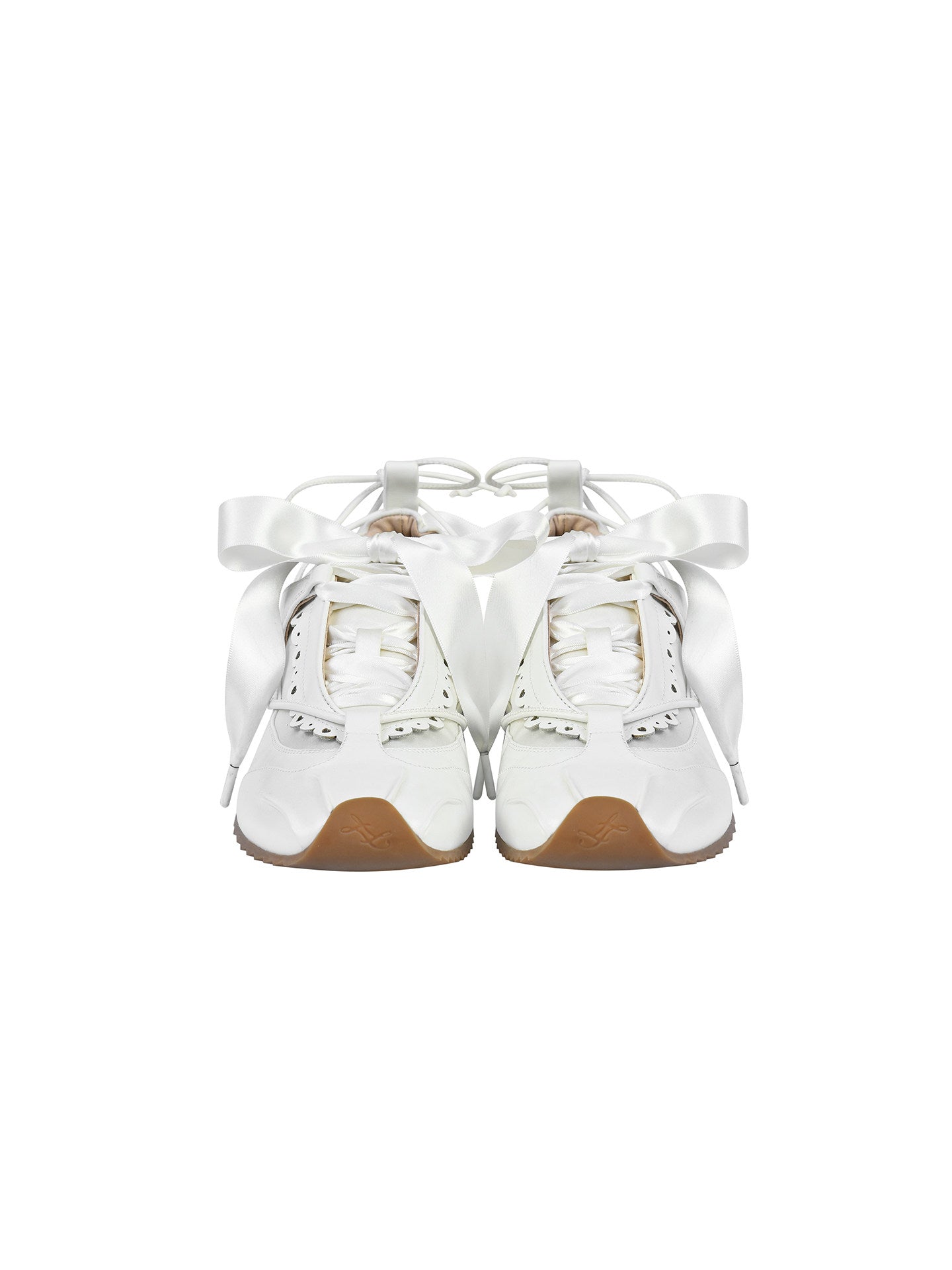FAME Contrast Bow Lace-On Sneaker Women's Shoes Rococo - DAVID