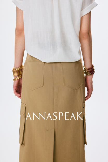 ANNASPEAK High-Waisted A-Line Skirt AS Summer New Style-JUN.