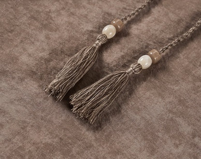 COMME MOI summer sleeveless V-neck drawstring brown dress - FRANK.