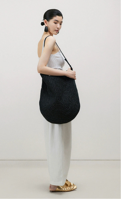 ZHUCHONGYUN summer white ribbed knit top-FIRO.