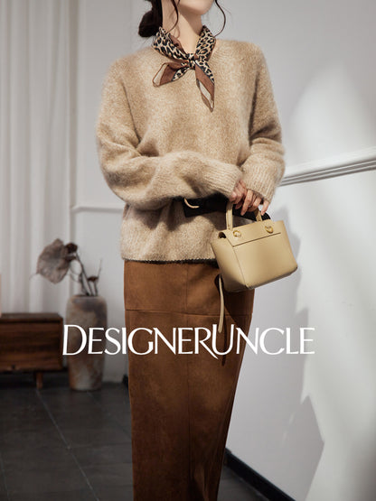 DGU "Nixiang" Raw Coconut Sweater New Lazy Style Loose and Versatile Slimming Temperament Top - Alexander.