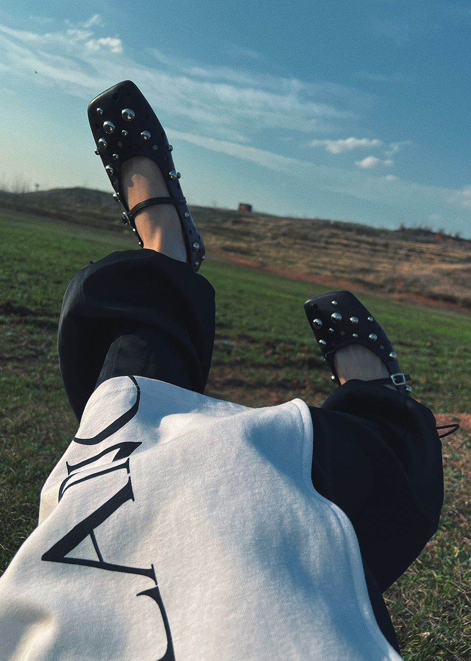 IUBALLET Versatile Studded Black Ballet Shoes - SAVE.