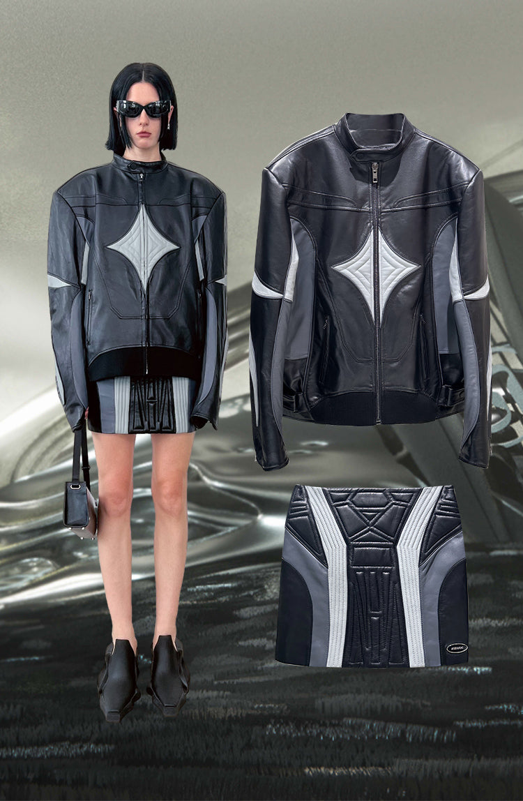 ANNAKIKI Niche Three-dimensional function stitching hip skirt-OLED