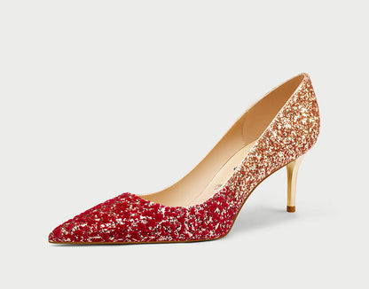 pjjuu Red Xiuhe Wedding Shoes - FIRE